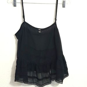 Free People Intimately Sheer Lace Trim Cami